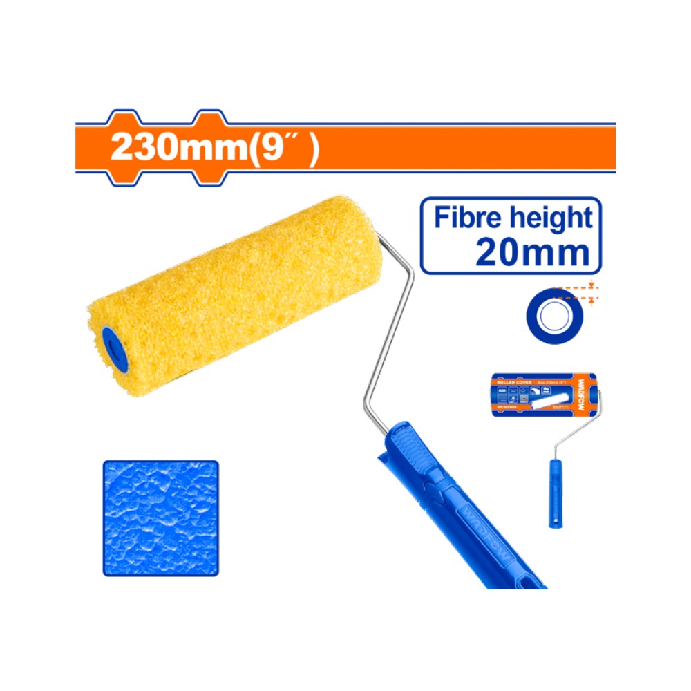 Rodillo pintura de esponja 9" vastago 5,3MM