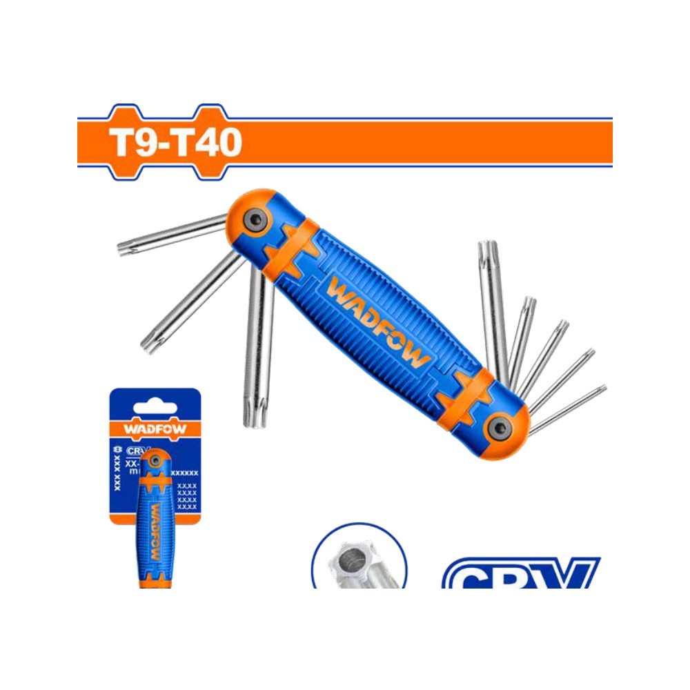[WHK3281] Juego llave torx de bolsillo 8PCS WADFOW HHK14083