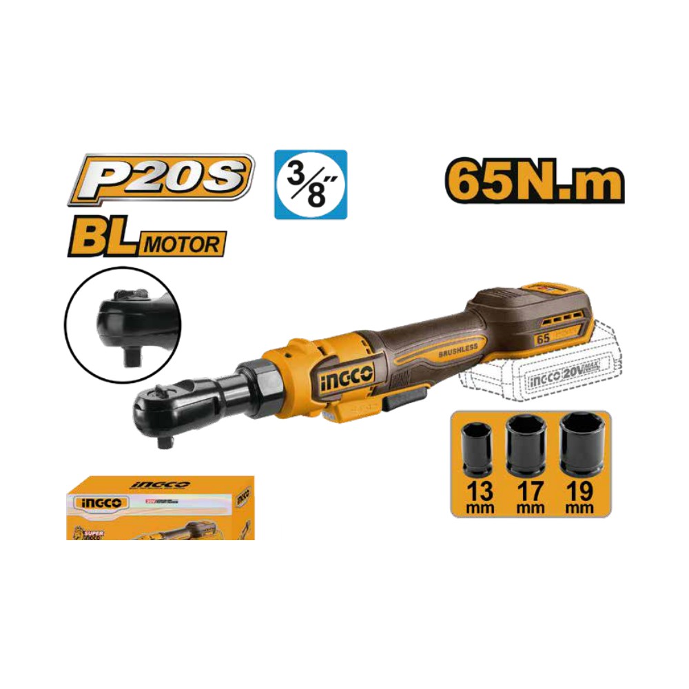 Llave de rachet 3/8" BL 20V 65 N.m