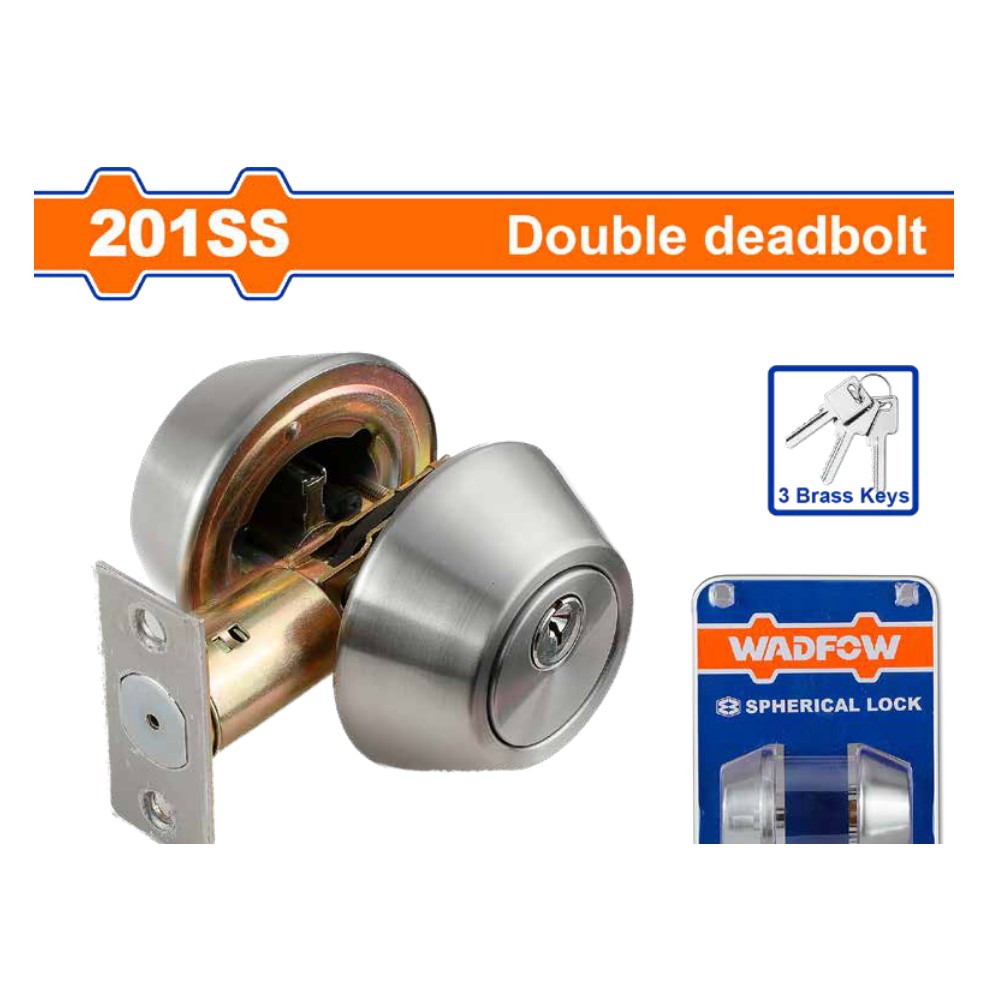 [WUE1502] Cerradura cerrojo acero inoxidable niquel satinado llave/llave