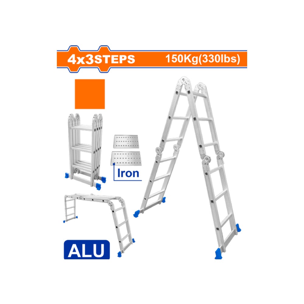 [WLD7H43] Escalera multifuncion 4X3 pasos