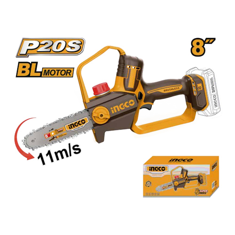 Motosierra de iones de litio 8" BL 20V 11M/S