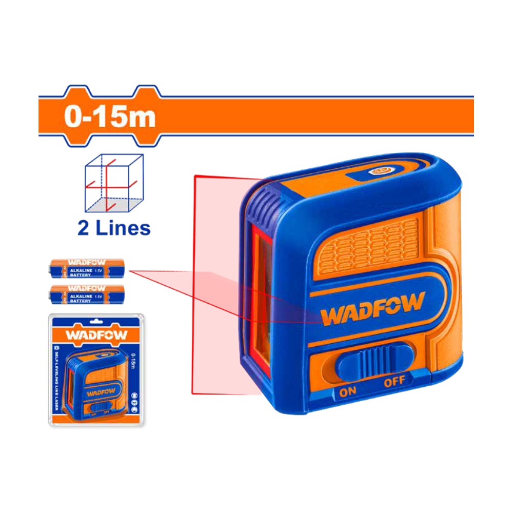 [WLE1M03] Herramientas de jardinería laser de linea autonivelante luz roja 2 lineas 15M pala de acero m/madera cuadrada