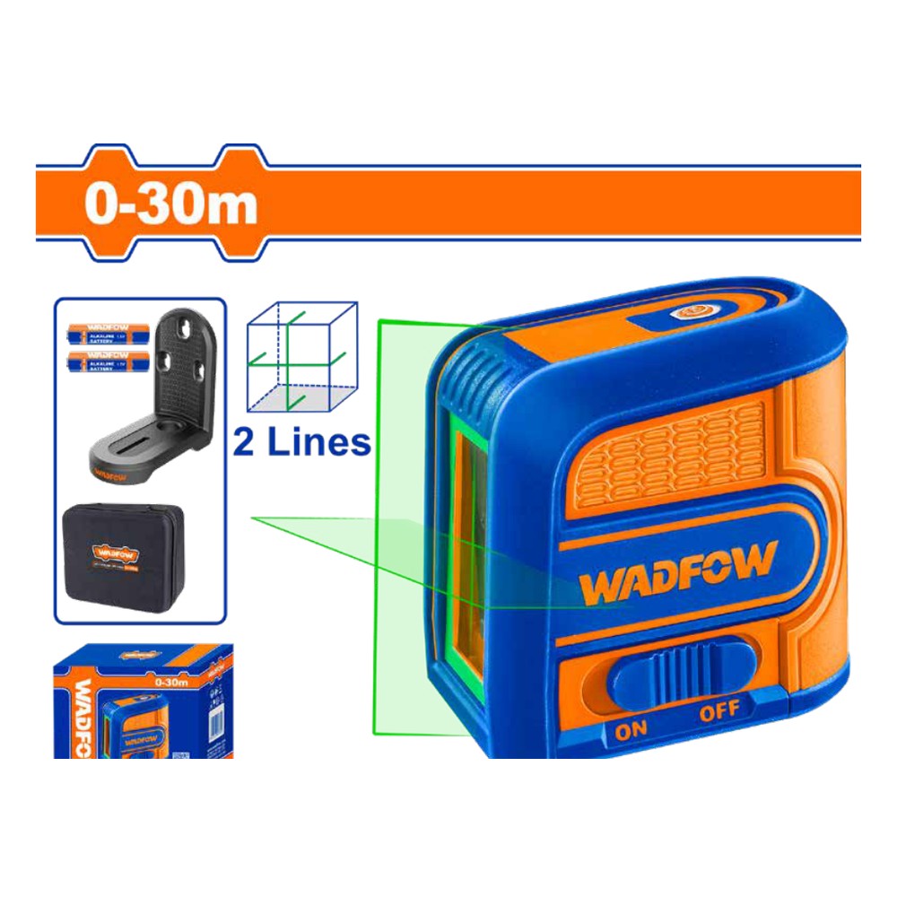 [WLE2M03] Laser de linea autonivelante luz verde 2 lineas 30M
