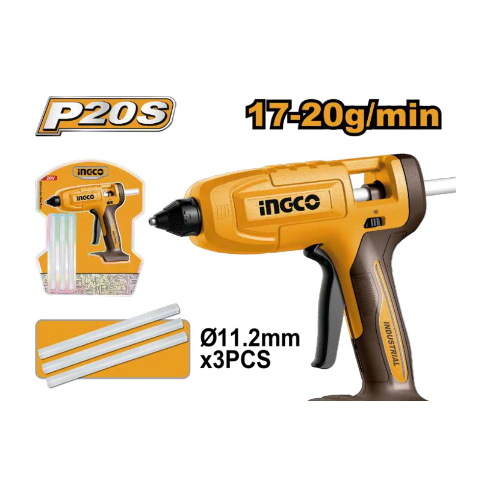 Pistola de silicon inalámbrica 20V 17-20G/MIN