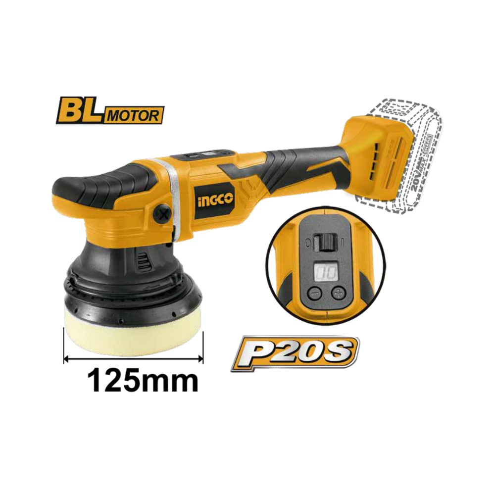 Pulidora inalámbrica 125MM BL 20V 4800RPM