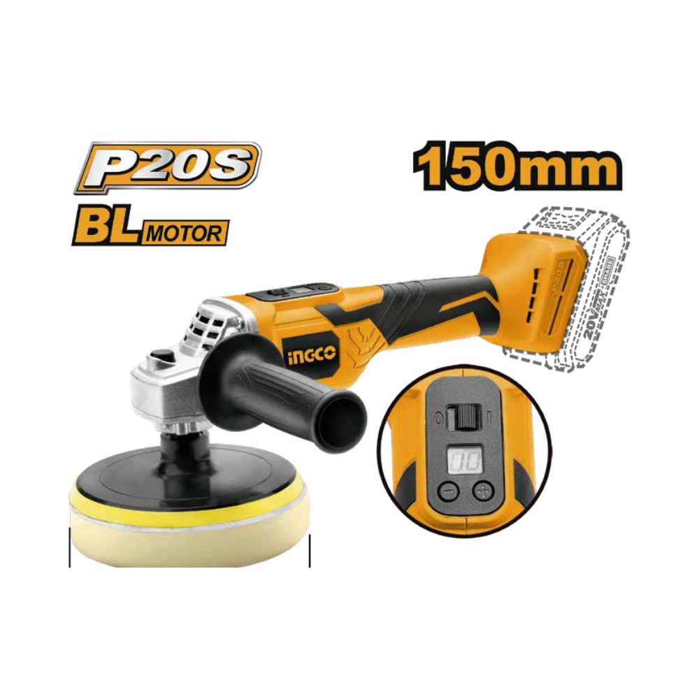 Pulidora inalámbrica 150MM BL 20V 2800RPM
