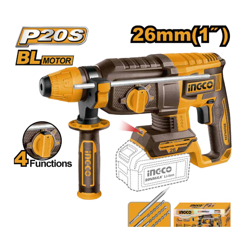 [CRHLI26208] Rotomartillo 1" BL inalámbrico 2,5J 20V