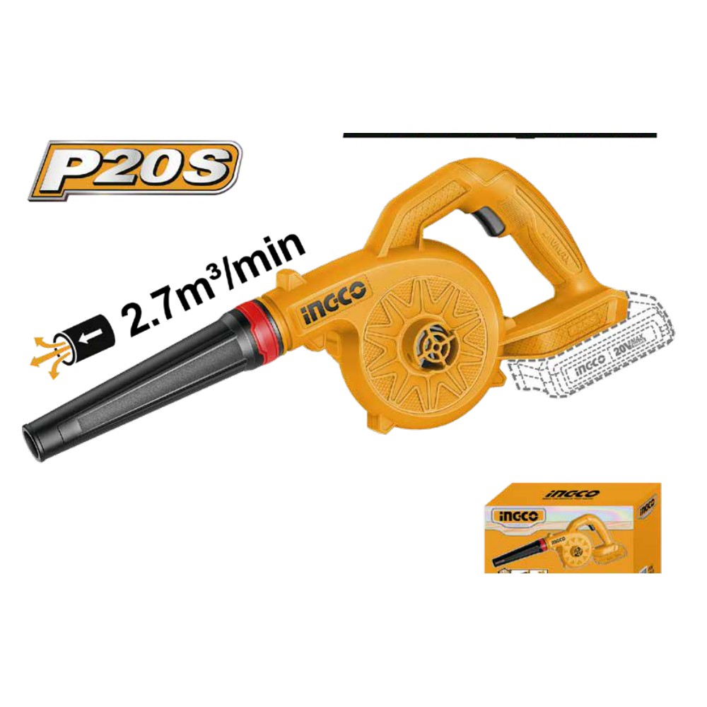 Soplador inalámbrico 20V 18000 rpm 2,7M3/MIN