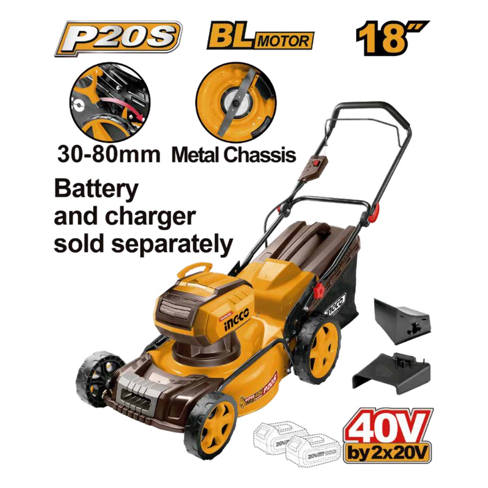 Podadora de cesped de iones de litio 18" BL 40V 2800RPM