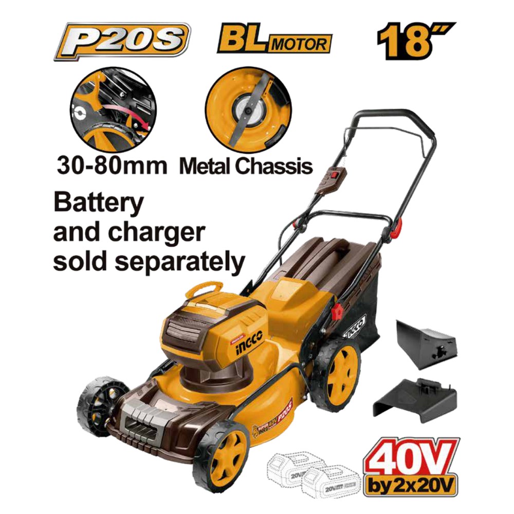 [LMLI4020] Podadora de cesped de iones de litio 20" BL 40V 2800RPM