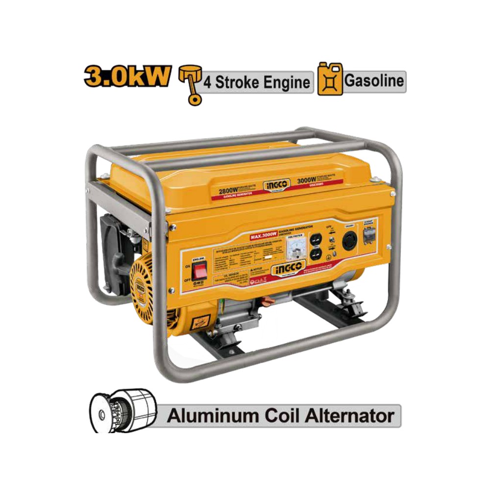 [UGE30005] Generador eléctrico a gasolina 110V 8.3A 3.0KVA 12V