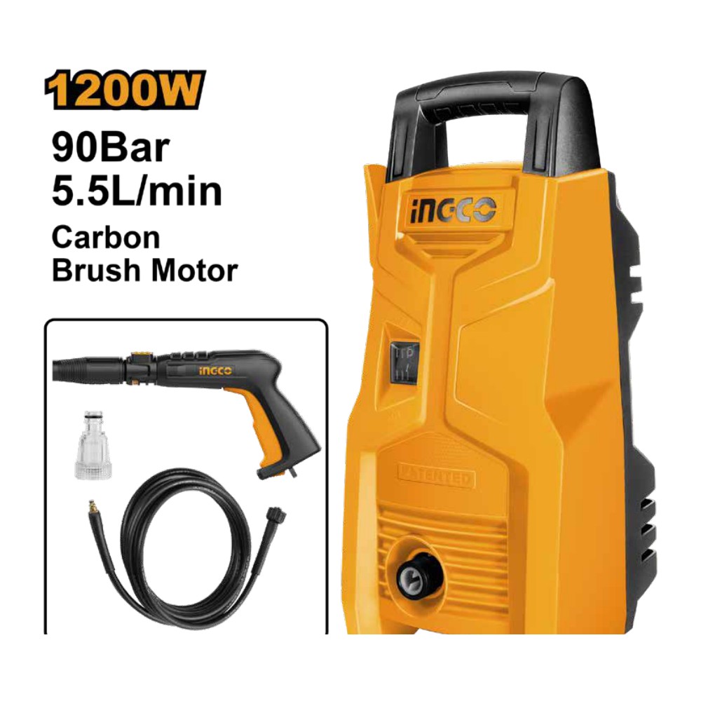 Hidrolavadora de alta presión 1200W-1300PSI INGCO