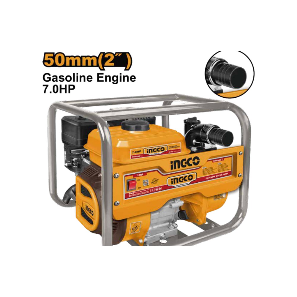 [GWP206] Bomba de agua a gasolina 7.0HP 2" 550L/MIN INGCO