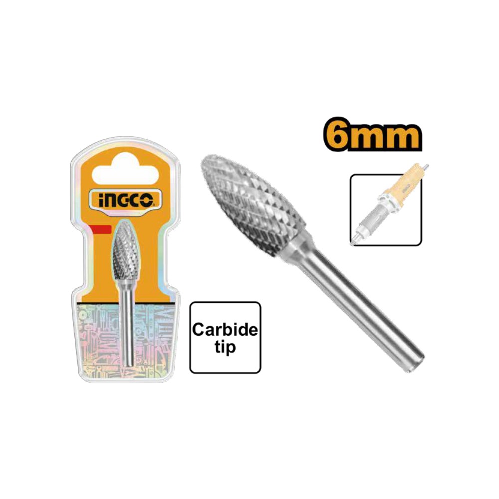 Fresa rotativa forma de flama 6MM