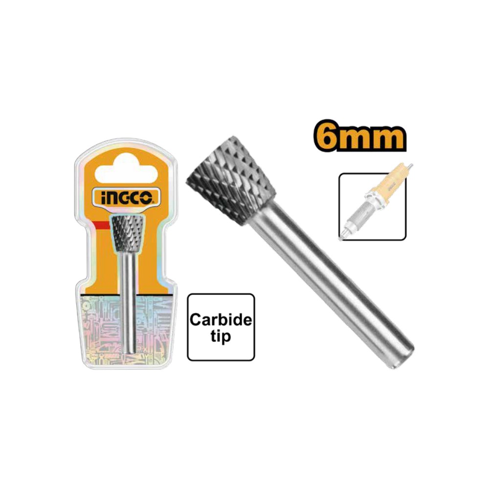Fresa rotativa forma de cono invertido 6MM