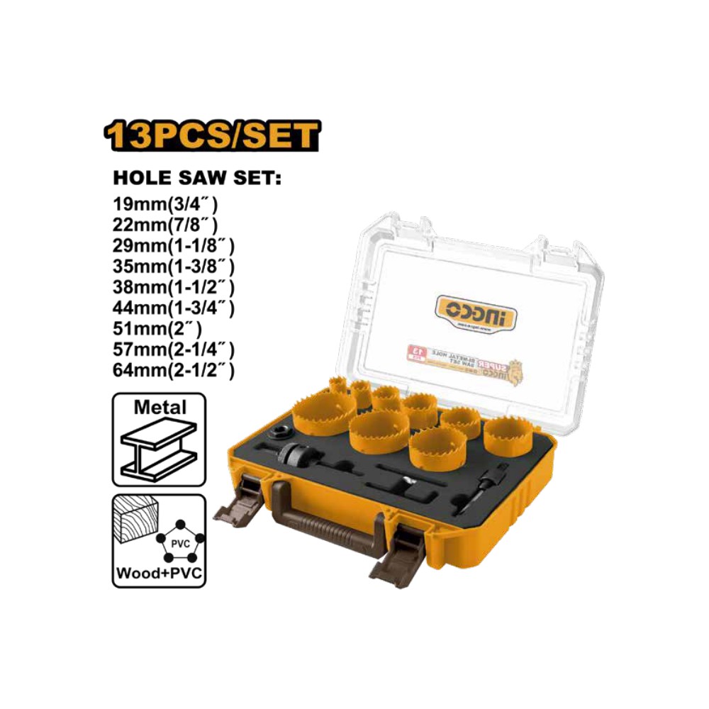 Juego de sierras boca bimetal 13PCS