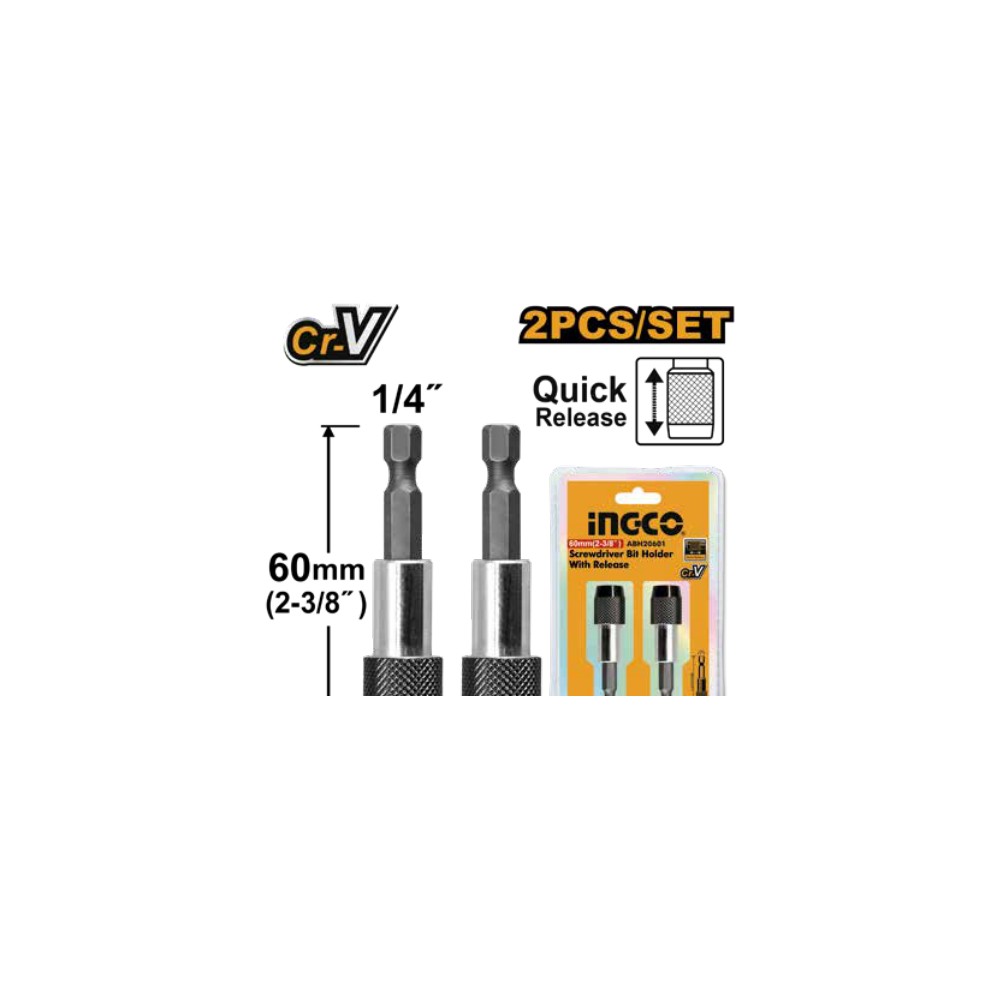 Soporte de puntas destornillador con desbloqueo 2PCS 60MM