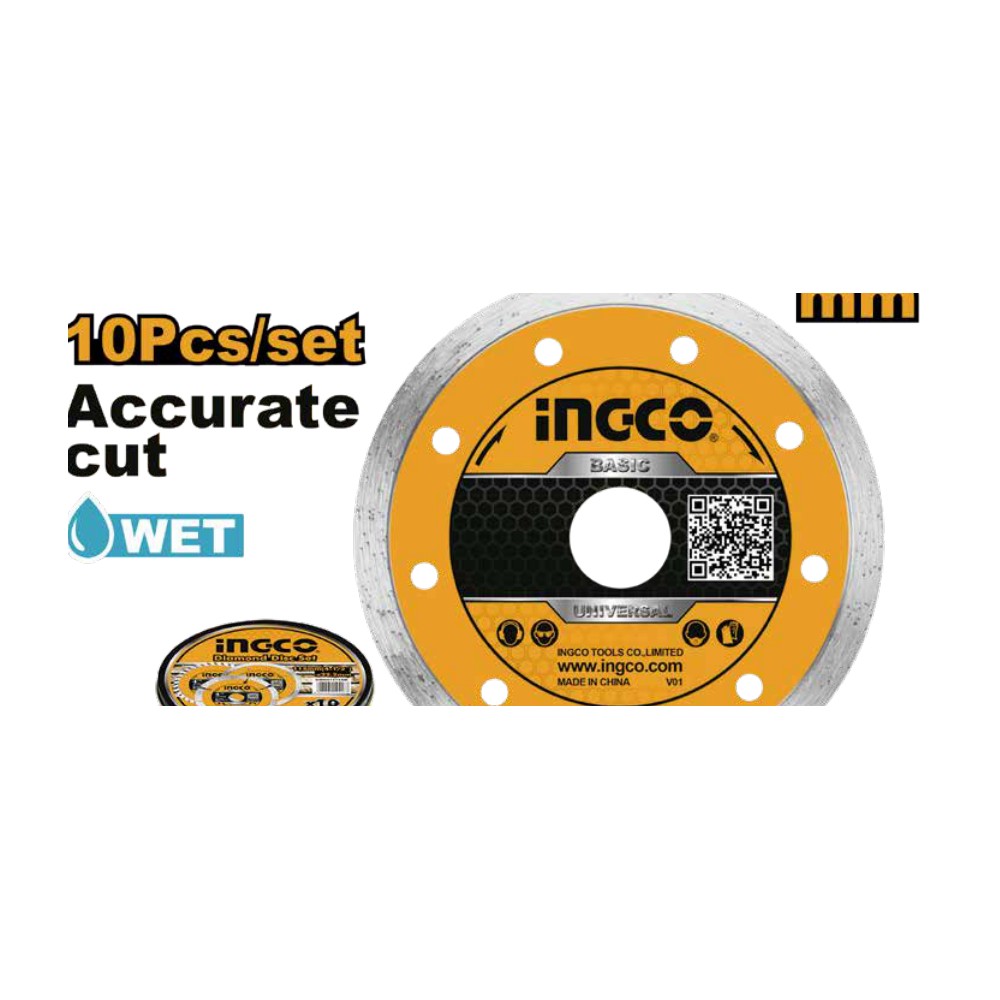 Set disco diamante continuo 4 1/2" 10 PCS profesional