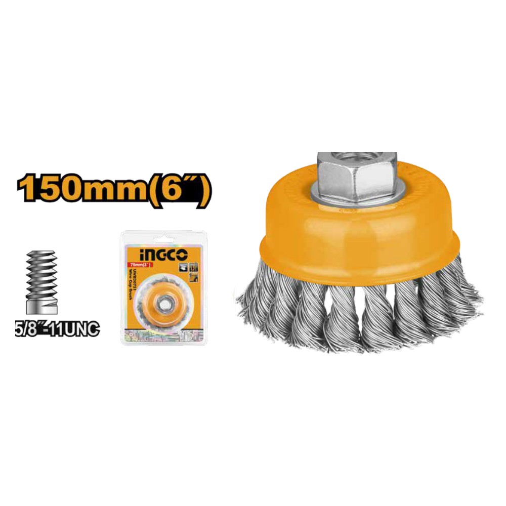Grata copa trenzada 6" X 5/8"