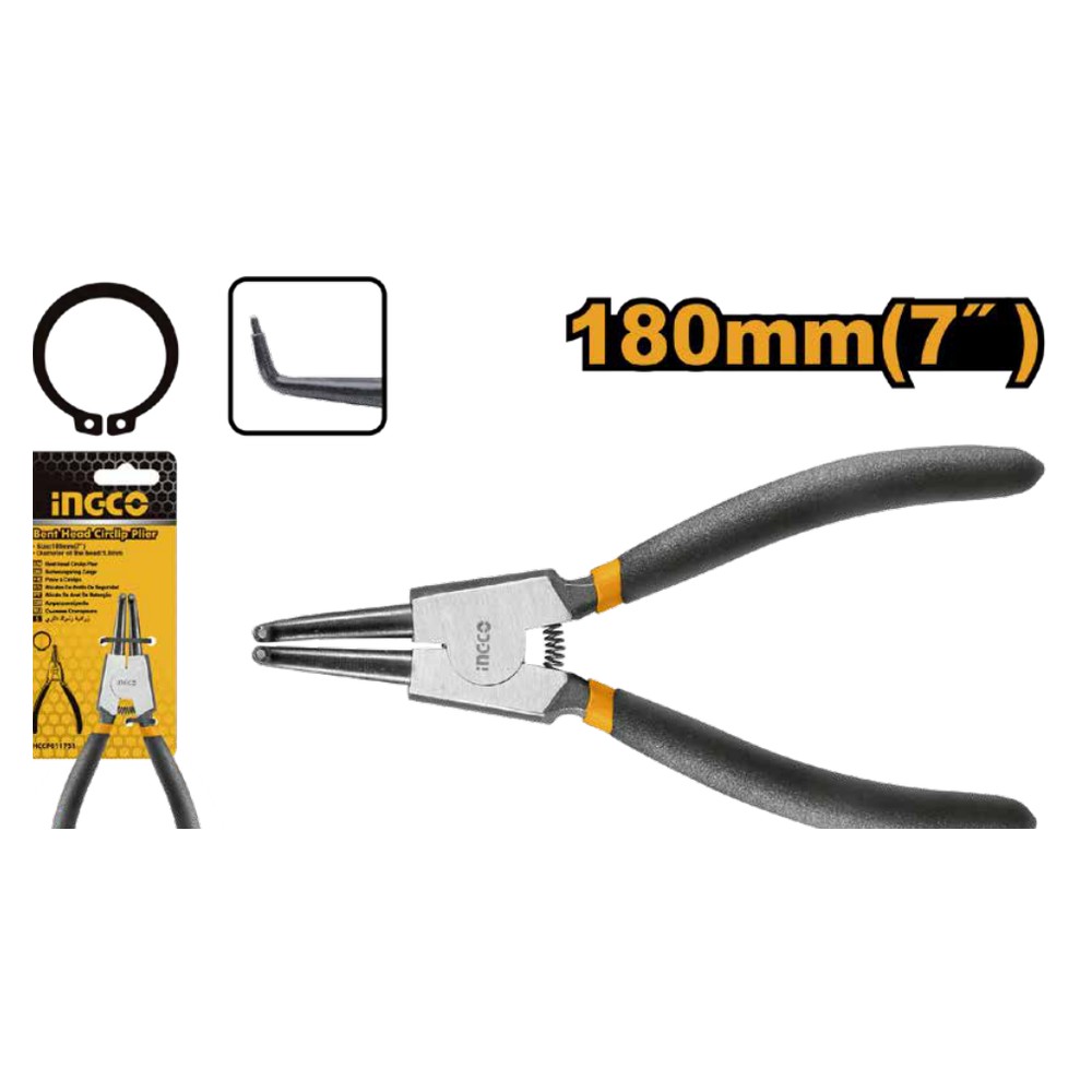 Alicate circlip cabeza inclinada 7" (abr)