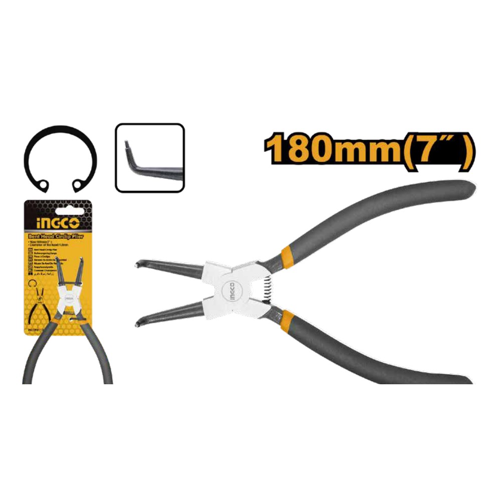 Alicate circlip cabeza inclinada 7" (cier)