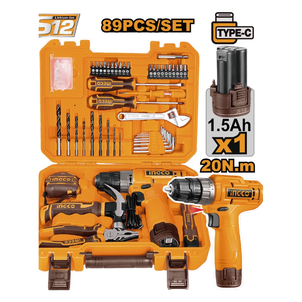 Set de herramientas 89PCS INGCO