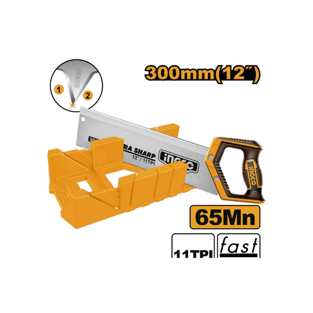 Serrucho 12" con guia de corte