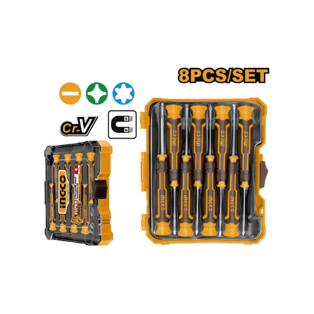 Set destornilladores precision 8PCS industrial