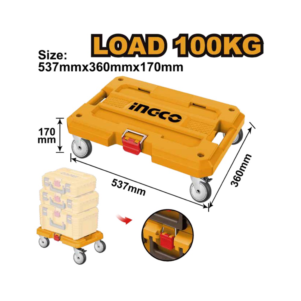 Tabla transportadora de cajas de herramientas con ruedas 100KG