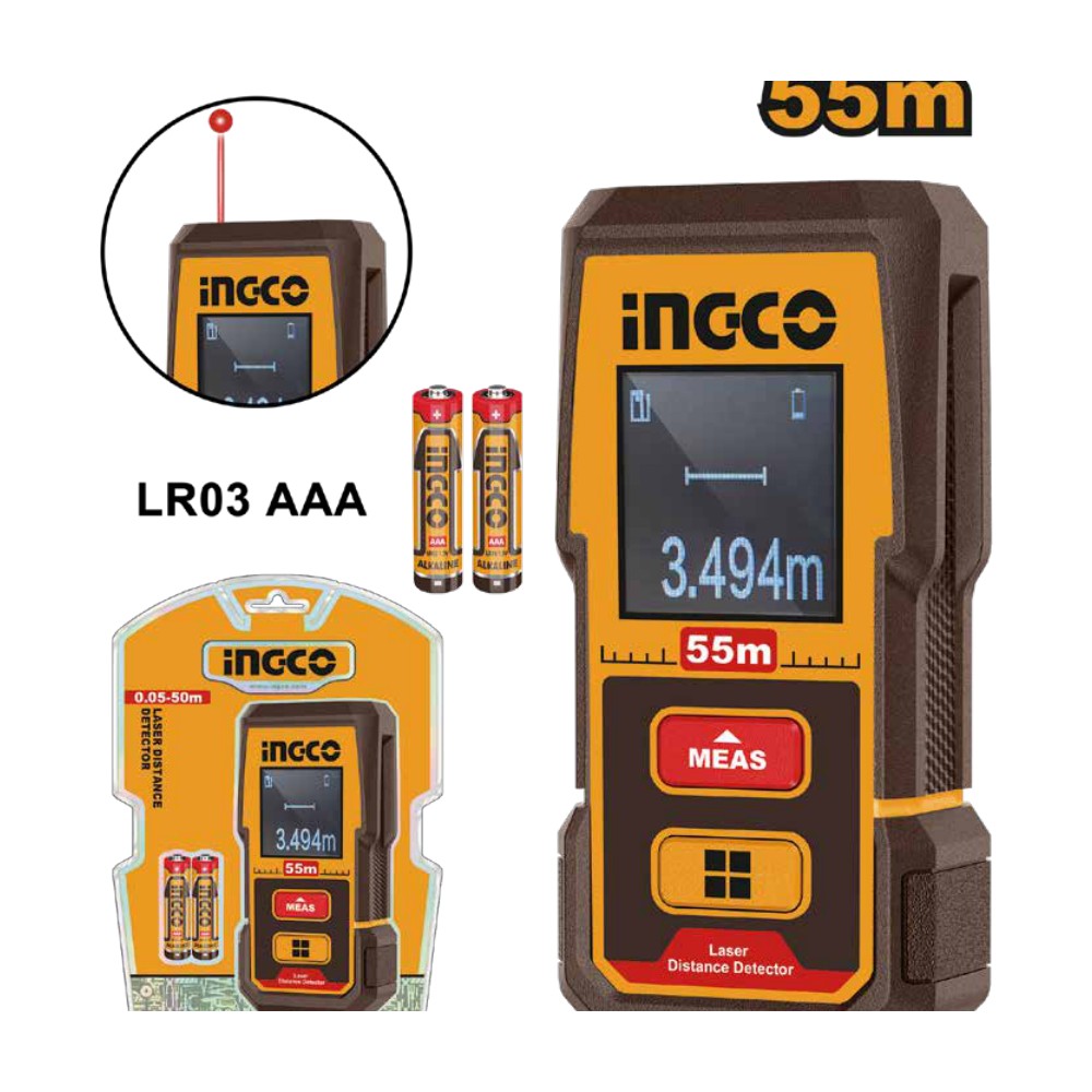 [HLDD05086] Medidor de distancia laser 55M industrial INGCO