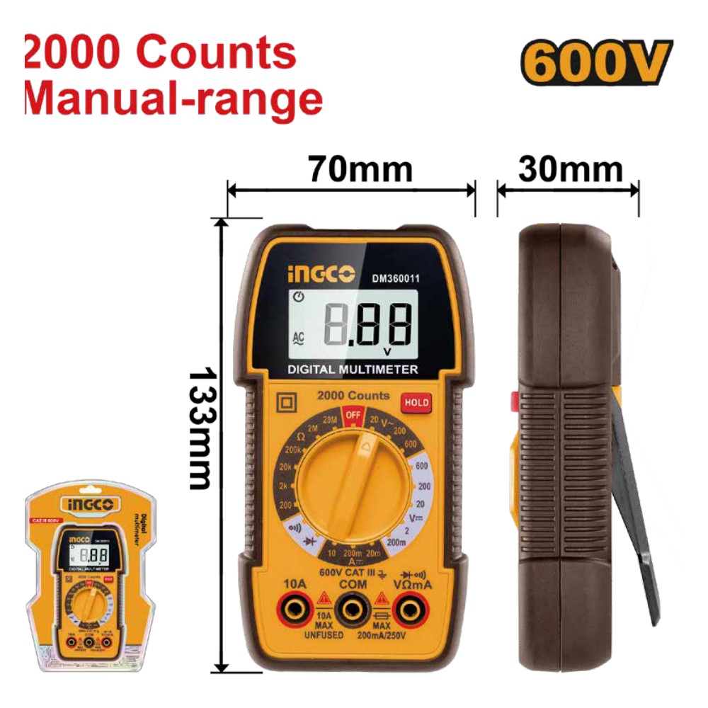 [DM360011] Multimetro digital 2000 cuentas