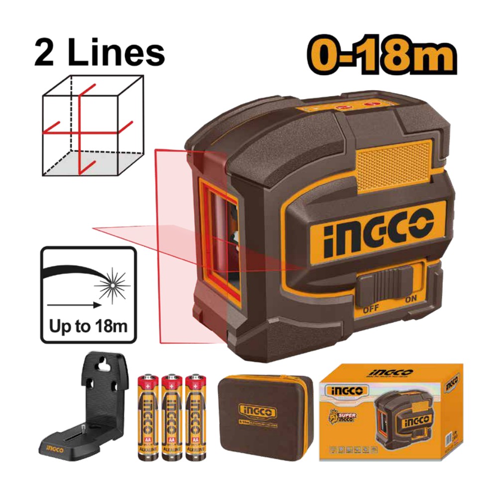 [HLL156503] Laser de linea autonivelante luz roja 2 lineas 18M