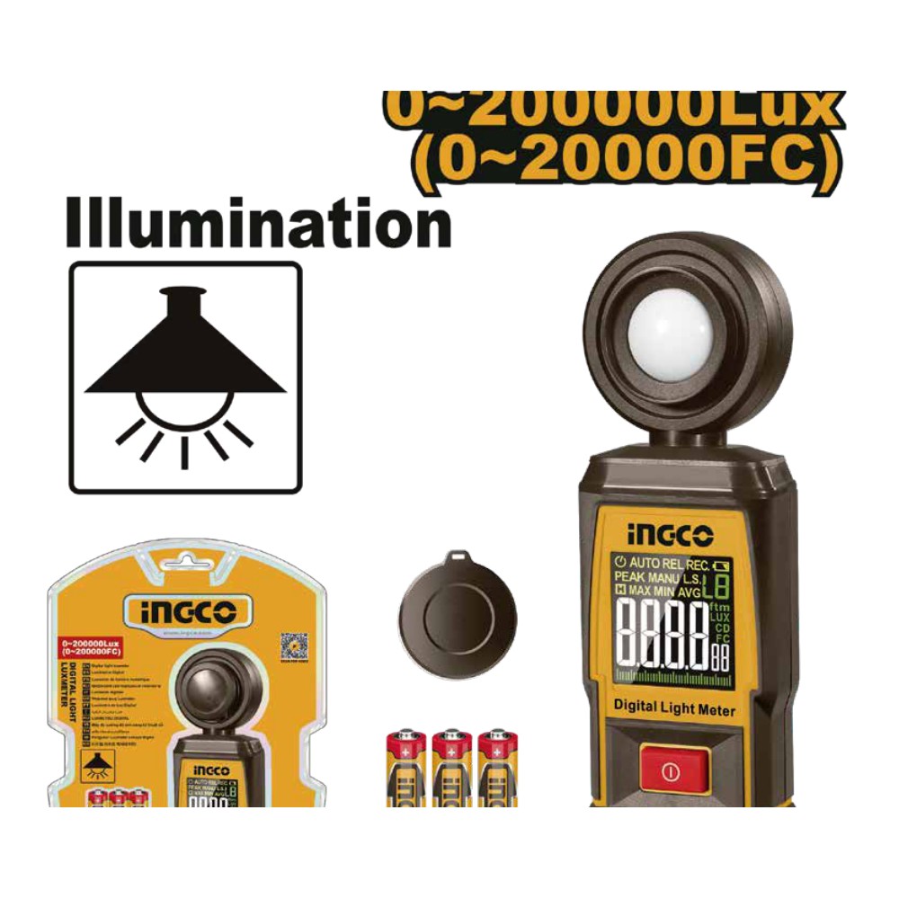 [HETLU031] Medidor de luz/luxometro digital 0~200000LUX(0~20000FC)