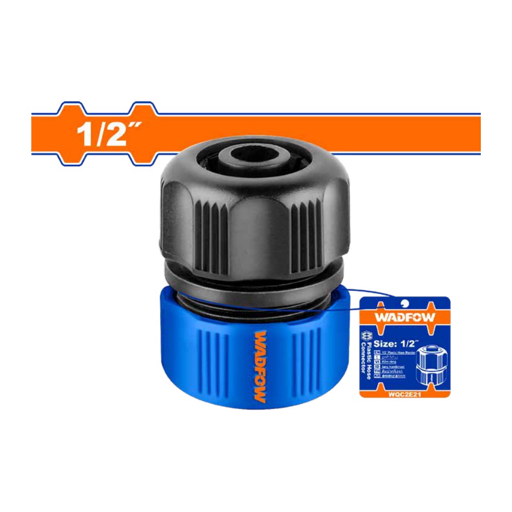 [WQC2E21] Conector de mangueras de plástico de 1/2