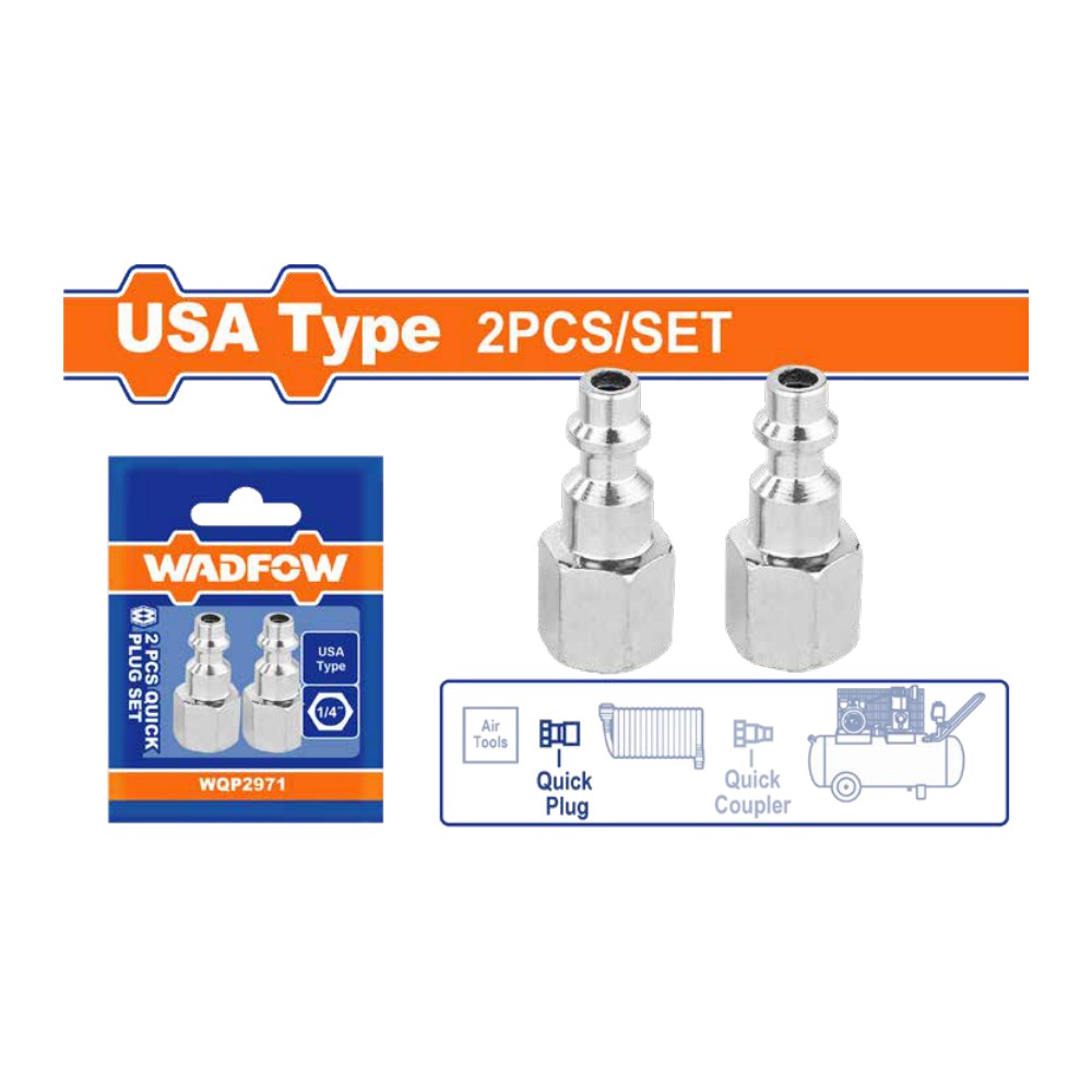 [WQP2971] Juego de conectores rápidos de 2 piezas rosca hembra 1/4 "2