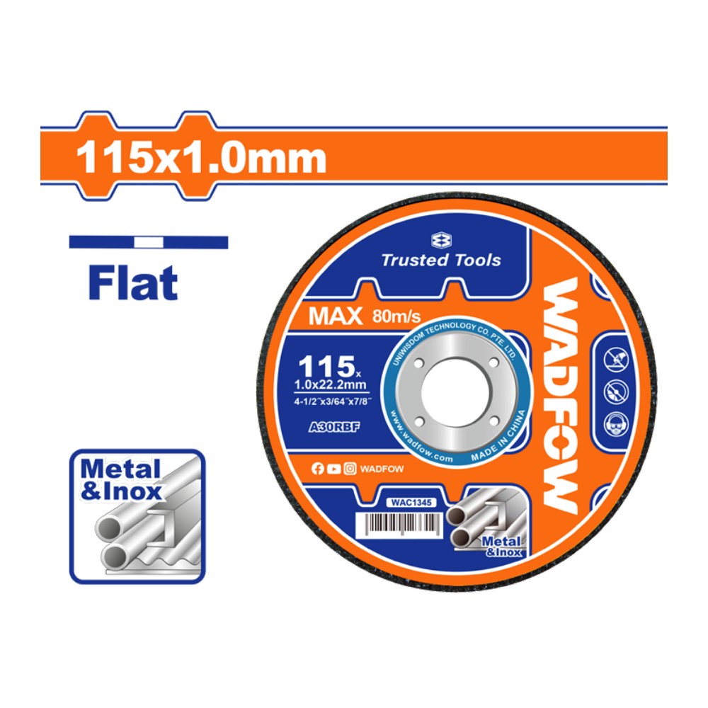 [WAC1345] Disco corte metal4-1/2"x3/64"7/8 plano