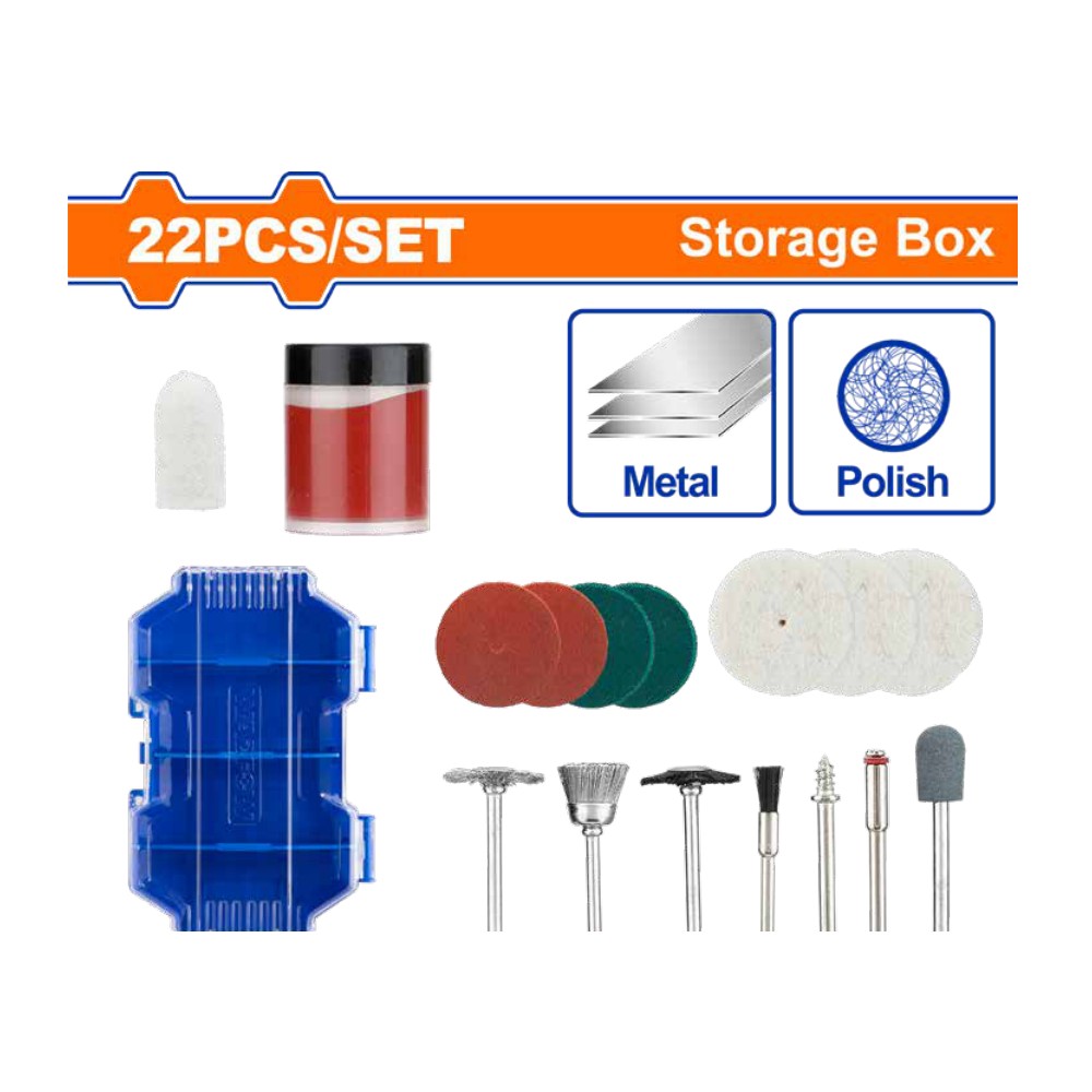 [WRR6022] Accesorios mini taladro 22 piezas