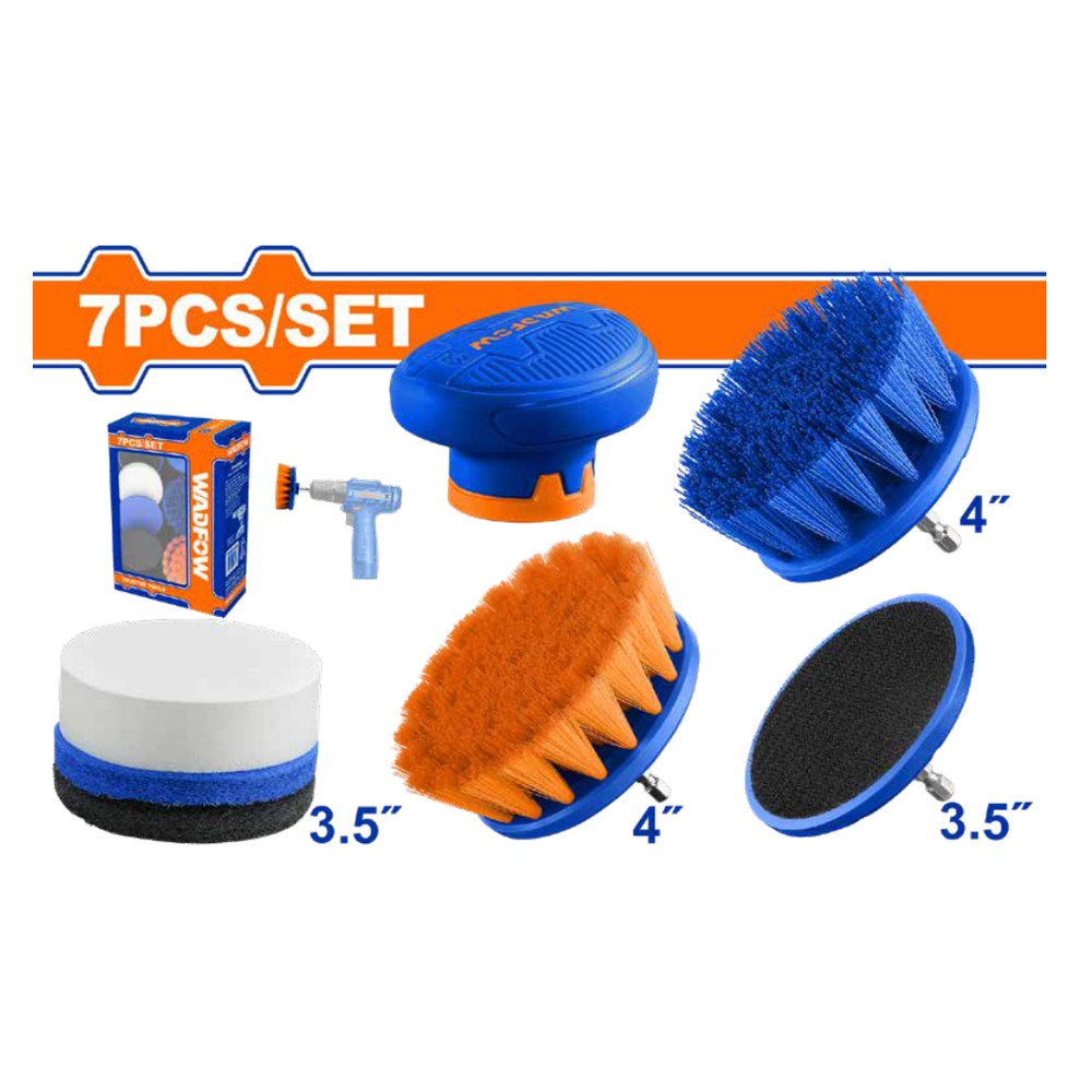 [WND5402] Juego de cepillos 7PCS 1/4" p/taladro