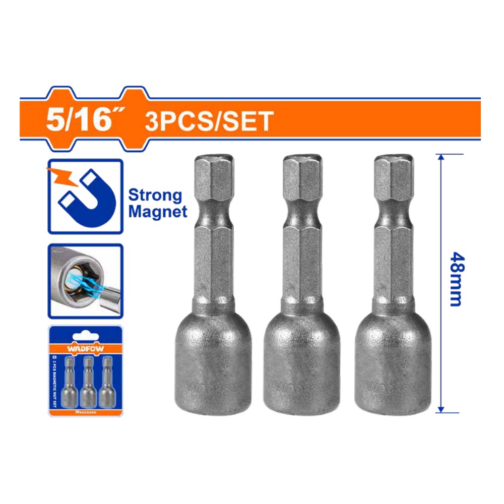 [UWWR1K08] Copa hexagonal magnetica 3PCS 5/16"