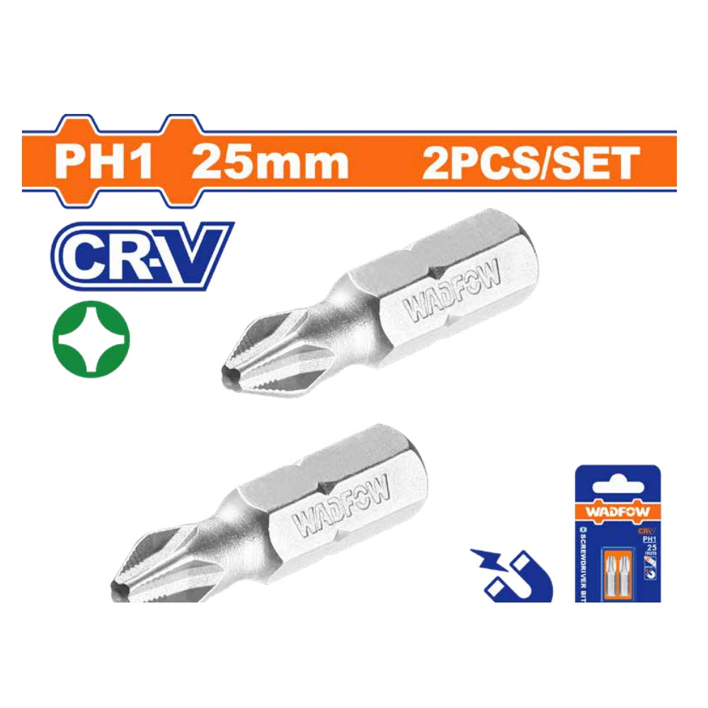 [WSV1K11] Puntas para destornillador PH1 (25mm) set 2PCS