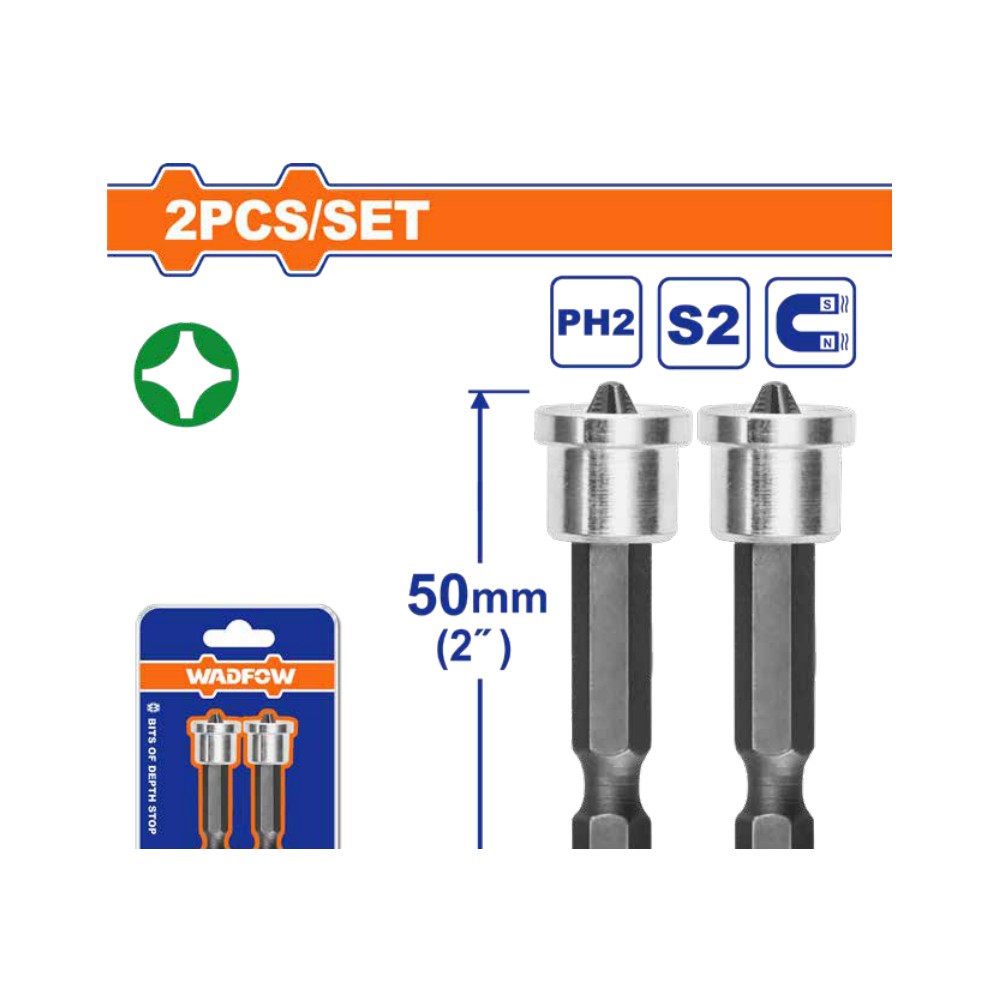 [WSV5602] Set de puntas magneticas con tope 50MM blister X 2 und