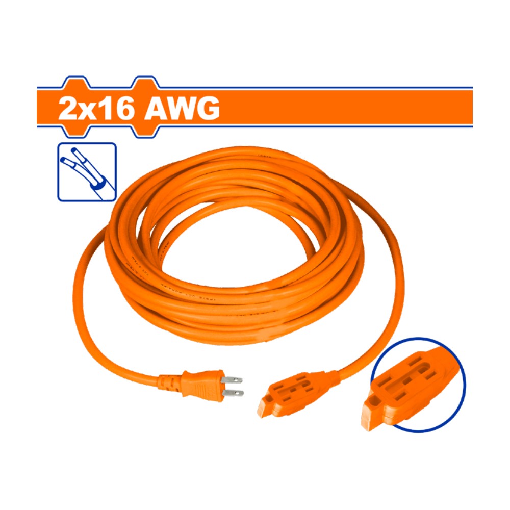 [WEJ2613] Extension 2x16 awg 4MTS naranja 3 ser