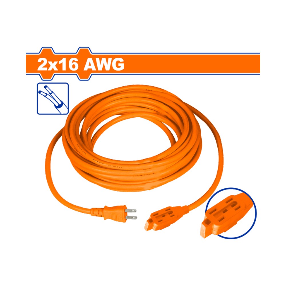 [WEJ2614] Extension 2x16 awg 6MTS naranja 3 ser