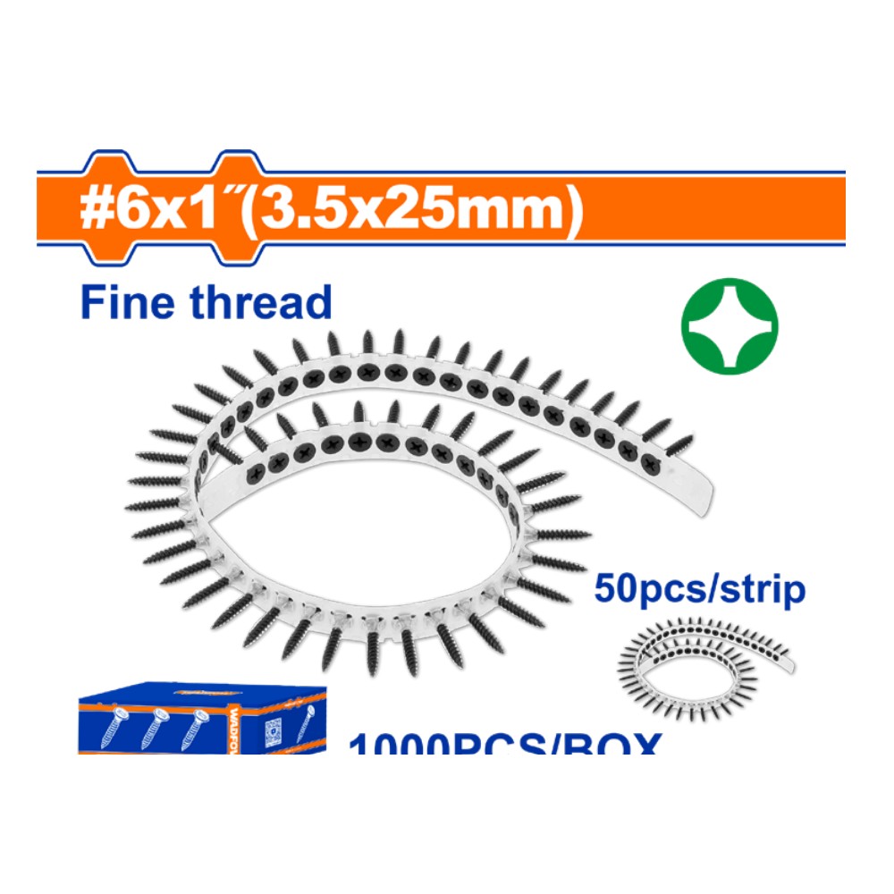 [WXS2512C] Tornillos para paneles de yeso 6x1"(3.5x25MM)