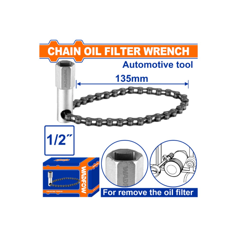 [WUL2550] Llave para filtro de aceite de cadena 135MM 1/2"