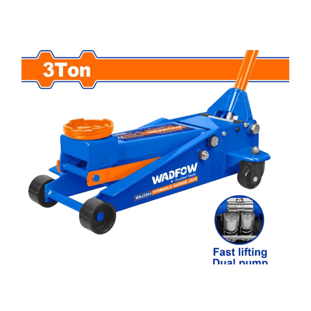 [WHJ2504] Gata hidráulica t/lagarto 3T plato giratorio max elevacion 52CM
