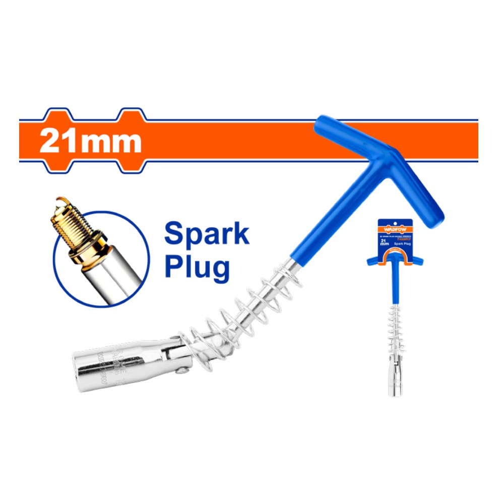 [WTH5121] Llave de bujias con mango en t 21MM