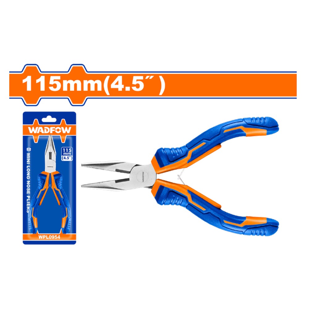 [WPL0954] Pinza mini punta larga 4,5" c/corta cable