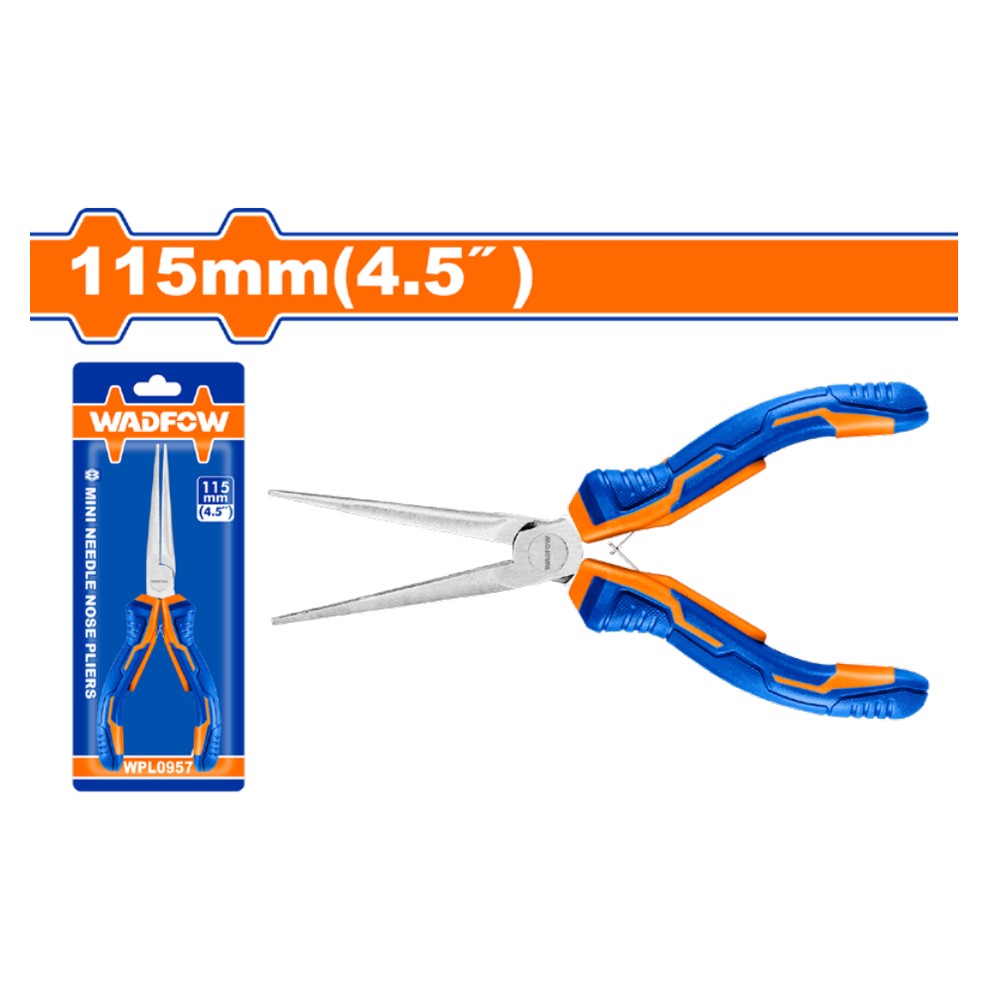 [WPL0957] Pinza punta aguja fina 4,5" sin corte